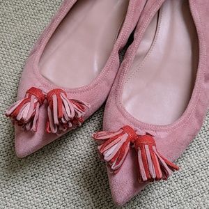 NWOT JCrew Lottie pointy toe suede flats
